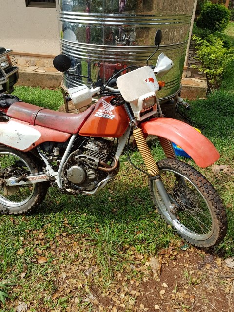Honda XR250 motorcycle hire Kampala